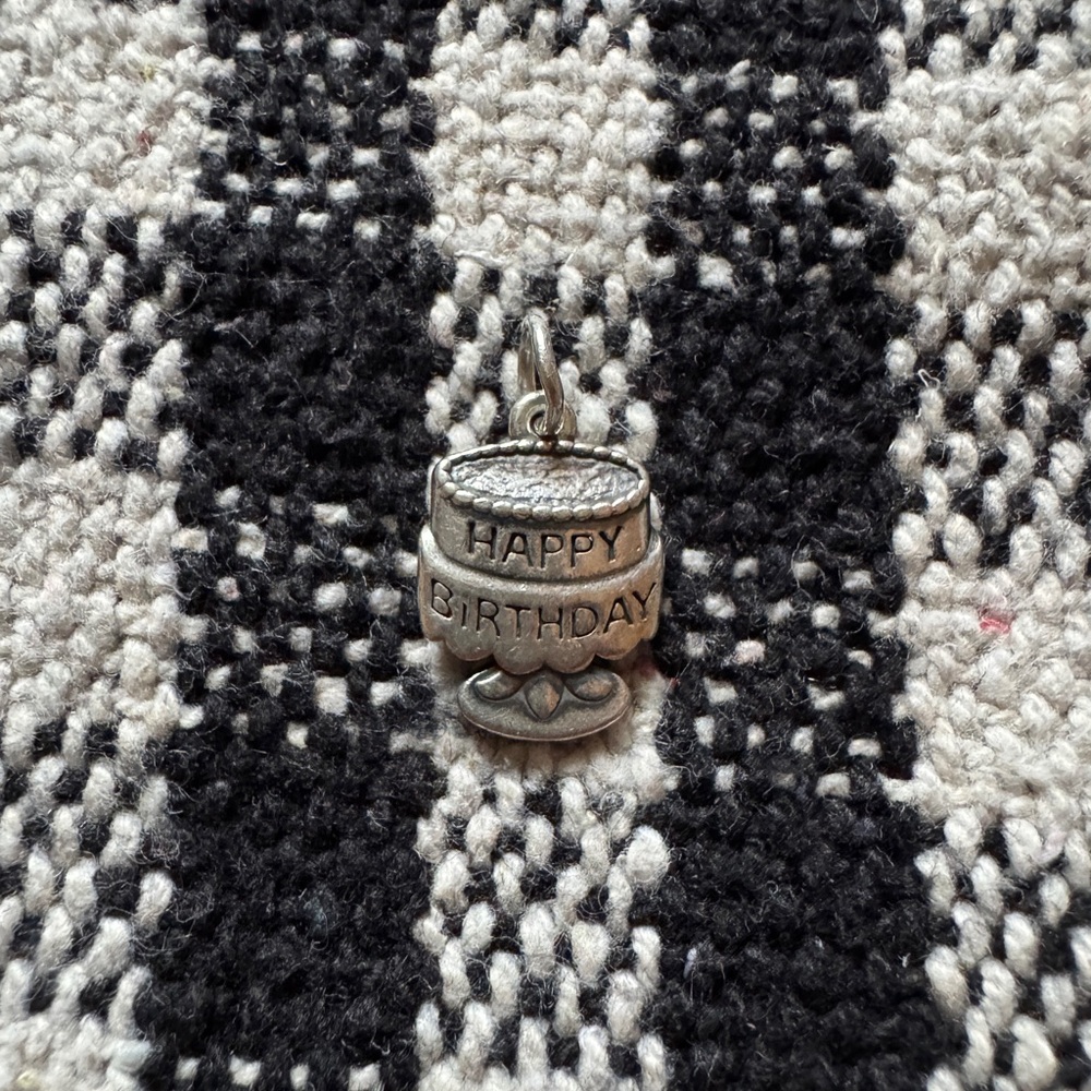 James Avery Silver Happy Birthday Charm